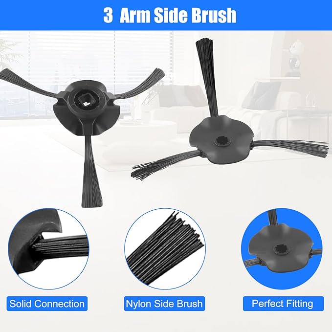 RV2310AE Replacement Parts for Shark AV2310AE/RV2320S/RV2300S/UR2350AE/UR2360S Matrix Robot Vacuum Cleaner,1 Main Brush Roller, 6 Side Brushes, 2 HEPA Filters, 2 Foam Filters(Not for RV2300/RV2310)