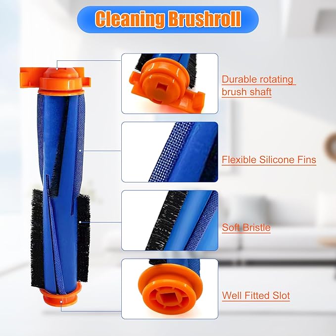Replacement Parts for Shark AI AV2501S AV2501AE RV2502AE RV2520AOUS AV2510AOUS AV2511AE RV2610WA AV2610WA RV2310AE AV2310AE/RV2320S/UR2350AE Brush Roller Accessories Kit -2 Pack Main Roller Brush