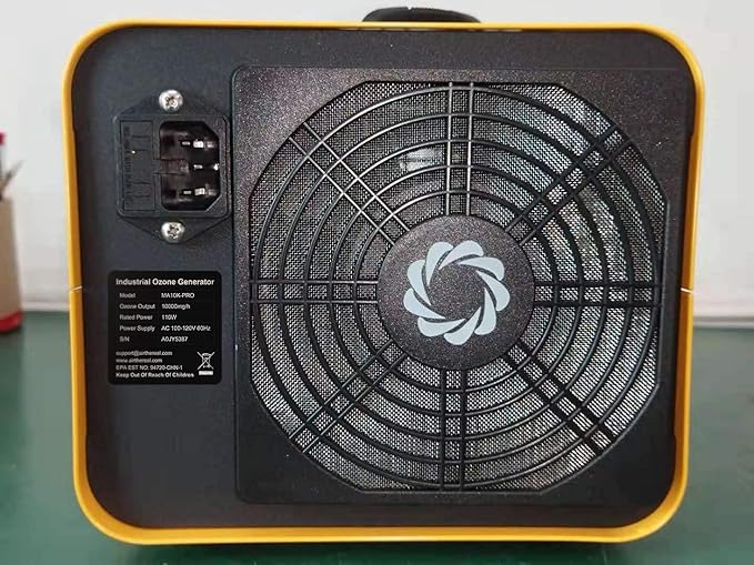 Airthereal MA10K-PRO Ozone Generator - High Capacity O3 Machine for Areas of 3500+ Square Feet, Home Ionizer Odor Remover, Yellow