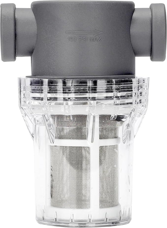 1/2'' Female NPT in-Line Strainer - Garden Hose Filter for High Pressure Washer, Sediment Filter with 60 Mesh Stainless Steel Screen (1/2'' 60 Mesh)