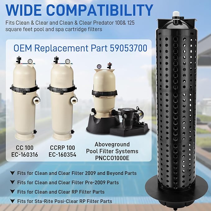 59053700 Center Core Fit for Clean and Clear Pool Filter 100 sq. ft. Pool and Spa Cartridge Filter EC-160354 CCRP100