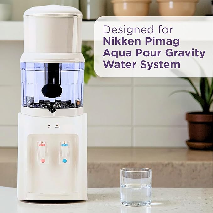 Gravity Water Filter Replacement Cartridge 1361 for Nikken PiMag Aqua Pour Water System,Alkaline Home Filtration System Parts & Accessories for Countertop Dispenser, Filtros de Agua para Tomar, 2 Pack