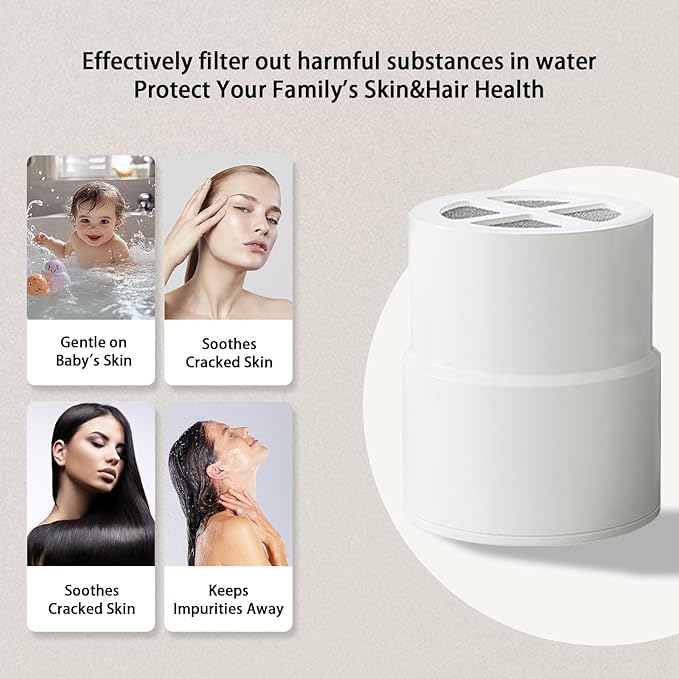 2-packs Replacement Filter Compatible For JOLIE shower filter head for Hard Water, Heavy Metals, Chlorine and Harmful Substance