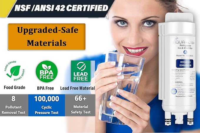 EDRARXD1 Water Filter Replacement, Compatible with EDRARXD1, Filter A, EDRARXD1B 3 PACK