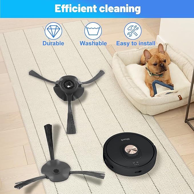 Side Brush for Shark Matrix Robot RV2310, RV2310AE, AV2310, AV2310AE, RV2300, RV2300S, RV2320S, UR2350AE RV2310cdus, UR235BCDUS Vacuum Cleaner Brush Replacment-4 Pack