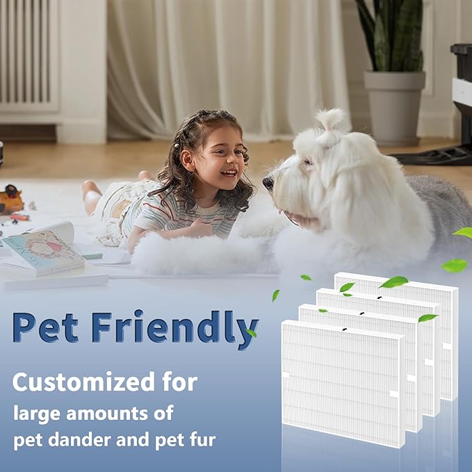 4 Pack AP-1512HH True HEPA Replacement Filter for Coway Airmega AP-1512HH and Airmega 200M Series Air Purifiers (AP-1512HH, AP-1512HH-FP, AP-1518R, AP-1519P) by Funmit, Compared to Part # 3304899