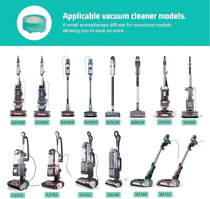 8pcs Odor-Neutralizer Replacement Cartridges Compatible with Shark AZ3000 HZ3000 AZ3002 HZ3002 IZ862H IZ562H ZD550 Stratos Upright Vacuum Part# 1541FC3000 Original and floral flavors