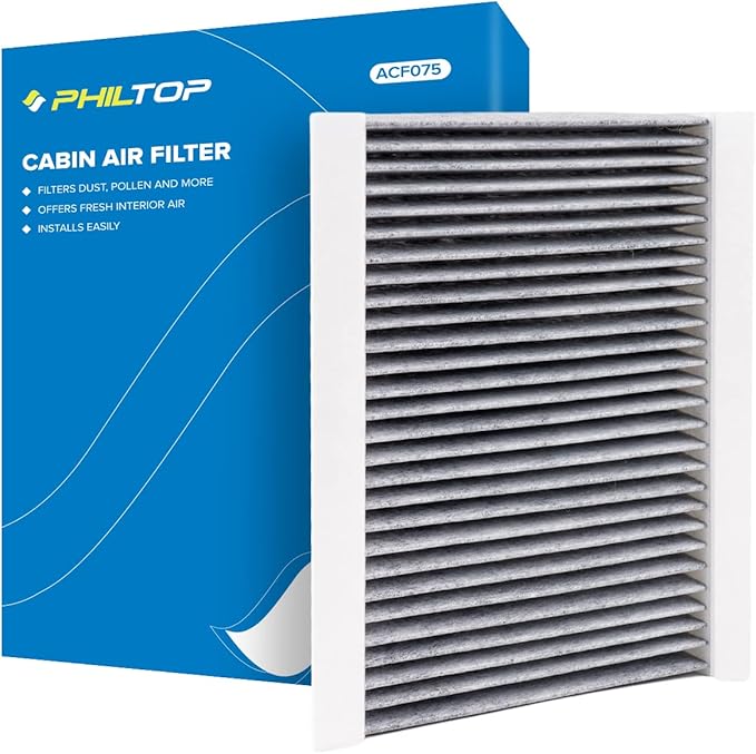 PHILTOP Cabin Air Filter, Replacement for CF11810, 500L, 500X, Compass, Renegade, Premium ACF075 Cabin Filter with Activated Carbon Clean Airflow, Filter Up Dust Pollen