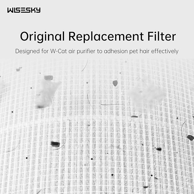 WSP360 Pre-Filter Replacement for W-Cat Air Purifier Capture Cat Fur and Large Particles, Compatible with True WiseHEPA Air Filter,10 Packs, White