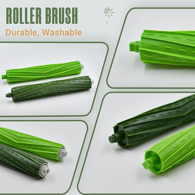 Replacement Parts Accessories Kit for iRobot Roomba i7 i7+ i6 i6+ i3 i3+ i8 i8+ i4 i4+ i5 i5+ i2 i2+ i1 i1+ i e Series Robotic Vacuum Attachment, 1 Rubber Brush, 5 HEPA Filter, 6 Side Brush