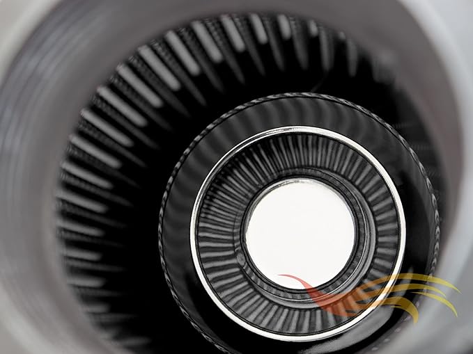 BLACK 3.25" 82.5 mm Inlet Cold Air Cone Replacement Performance Washable Clamp-On Dry Air Filter