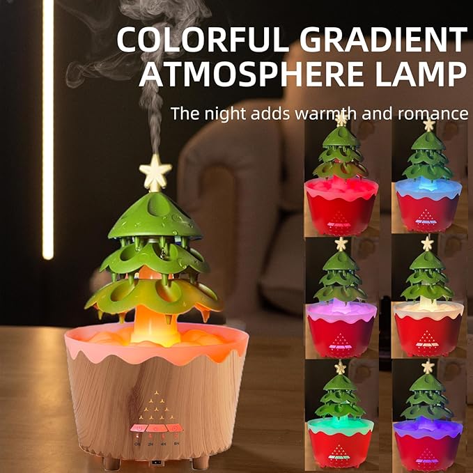 Aromatherapy Humidifier for Relaxation, Raindrop Humidifiers,Aromatherapy Diffuser with 7 LED Color Changing Lights and Auto-Off, Air humidifier Suitable for Home, Office