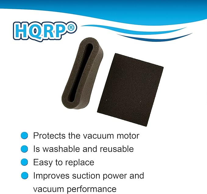 HQRP 2-Pack Filter Set Compatible with Bissell Lift-Off Revolution Pet 3760, 37602, 37603, 37604, 37605, 3760H, 3750, 4220, 6595, 6850, 6860 Upright Vacuums, Replacement for 3093