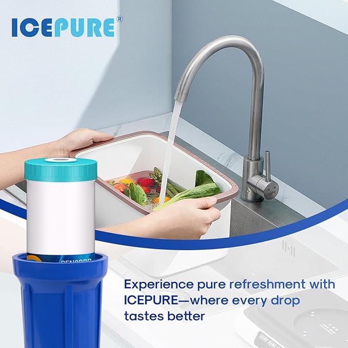 ICEPURE 5 Micron 20" x 4.5" RFN20BB Whole House Iron & Manganese Reduce Water Filter Replacement for FM25B, RFFE20-BB, CFRFFE-20BB, 1 Pack