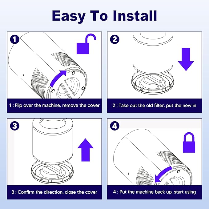 2801 Replacement Filter for Bissell MyAir Personal Air Purifier 2801, 2780, 2780A, 2780B, 2780P, 27809, Hight Efficiency and Carbon Filter, 2 Pack