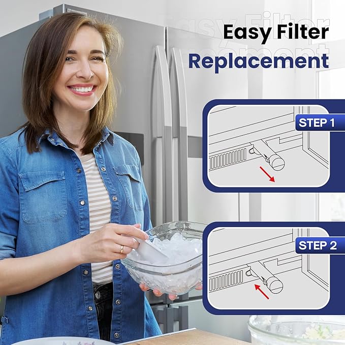 RFC6600A Refrigerator Water Filter Compatible with EDR3RXD1, Everydrop Filter 3, 4396841, 4396710, Kenmore 46-9083, 46-9030, 9030, 9083, KAD3RXD1, WHR3RXD1, 2PACK