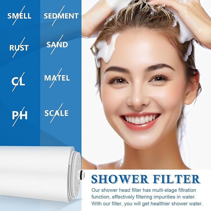 Water Replacement Filter for Shower Head,Compatible with Aquasana AQ-4100,AQ-4100NSH,AQ-4105,AQ-4105CHR,AQ-4125 Shower Head Cartridge.(2Pack)