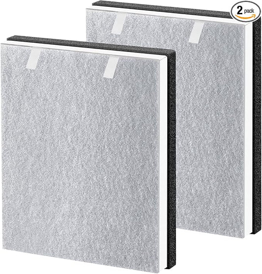 2 Pack Vital 100 Replacement Filter Compatible with LEV.OIT Vital 100, H13 True HEPA High-Efficiency and Activated Carbon Vital 100 Filter,Part # Vital 100-RF