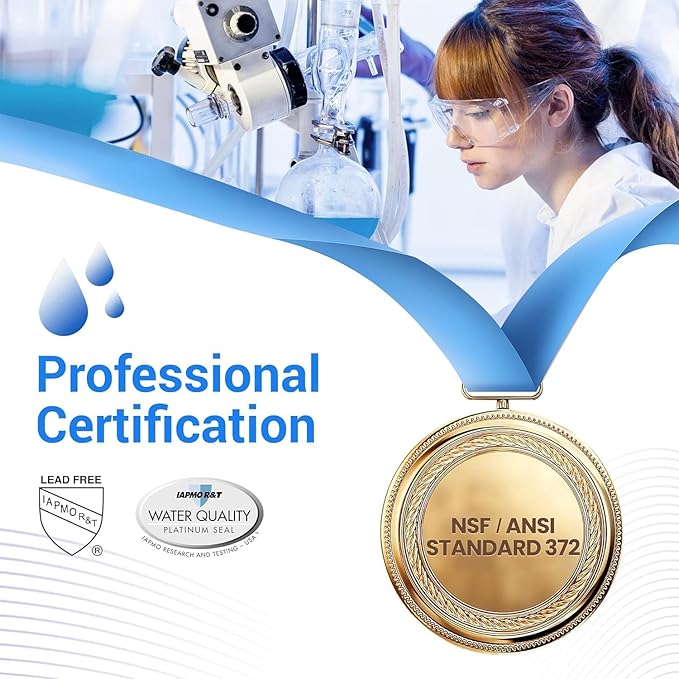 Filterlogic NSF/ANSI 372 Certified Water Filter, Replacement for Berkey® BB9-2® Black Purification Elements and Berkey® Gravity Filter System, Waterdrop King Tank Gravity-fed System, Pack of 4