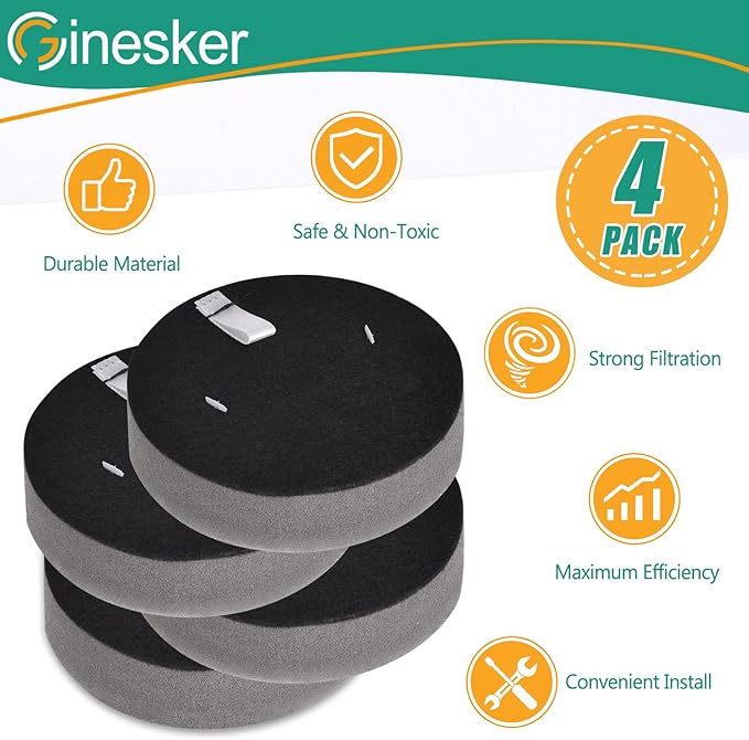 3070 Filter Replacement for Bissell Cleanview Pet Slim 3080 2831 3339 2903 2921 Pet Hair 2897 4 Pack Filter for Bissell PowerEdge 2900A 2900 3274 Vacuum Compare to Part # 1623102