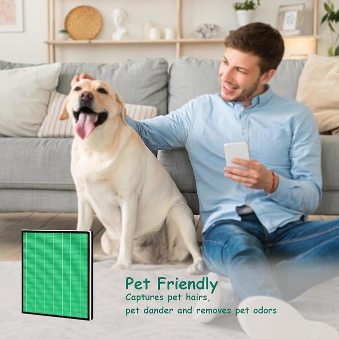 Airmega 250/250S Filter Replacement, Compatible with Coway Airmega 250S and Coway Airmega 250 Air Purifier, Max 2 Green True HEPA and Active Carbon Filter, 2 Pack