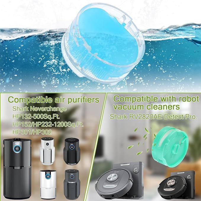 Odor Neutralizer Cartridge Replacement for Shark AZ3000 AZ3002 HZ3000 HZ3002 HZ702 IZ862H IZ562H ZD550 ZU102 LA702 Odor Elimination Replacement 1541FC3000(Pack of 4pcs,Mixed flavor)