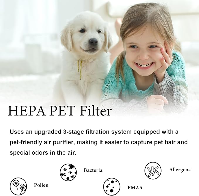 2 Pack AP401 AP402 AP403 Upgraded H14 HEPA Air Purifier Pet Replacement Filters Compatible with Dayette AP401 AP402 and JOWSET AP402 AP403 Air Purifier for Large Room up to 3000Ft²