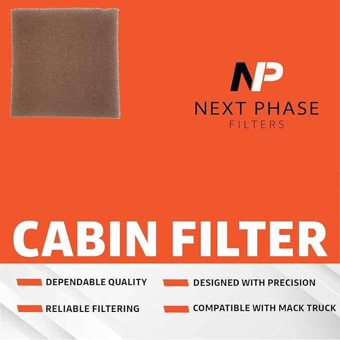 Cabin Filter - Pack of 1 - Compatible with Mack Trucks - Cabin Air Filter Replacement – Replaces O.E. 3543H9638; Baldwin PA30277; Mack Trucks CHU, CHU613, CHU614, CTP Series & Titan Series