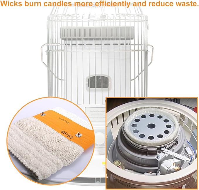 Kerosene Heater Replacement Wicks 32225 for Kero World KW-24C, Also for DuraHeat DH-2300,for Dyna-GLO RMC-95C, for Envirotemp 93043 Replacement Wicks, White