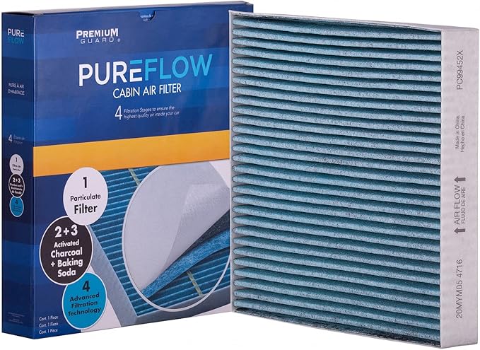 PureFlow Cabin Air Filter PC99452X | Fits 2019-2025 Nissan Altima, 2021-2025 Rogue, 2020-2025 Sentra, 2022-2025 Pathfinder, 2019-2025 INFINITI QX50 QX80, 2022-2025 QX60, QX55
