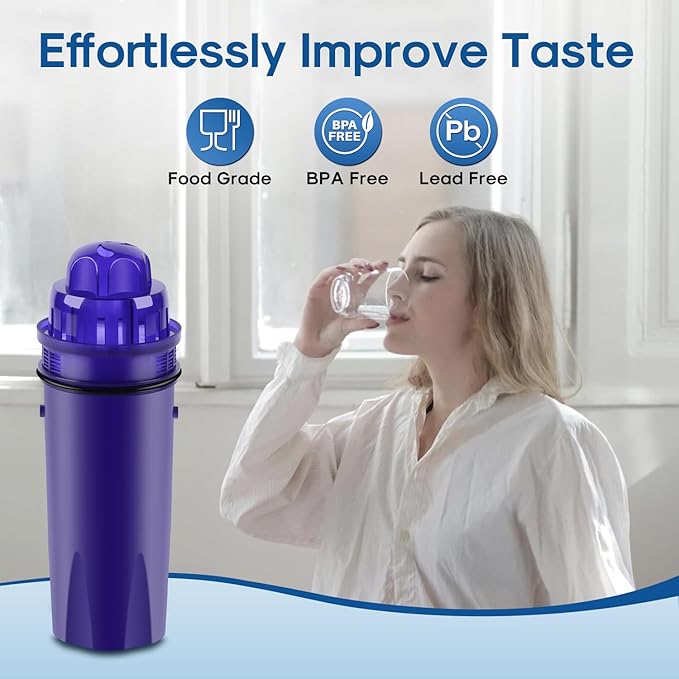 ICEPURE Pitcher Water Filter Replacement for PUR CRF950Z, CRF-950Z, PPF900Z, PPF951K, PPT700W, CR-1100C, CR1100CV, DS-1800Z, PPT711W, PPT711B, PPT111W and More PUR Pitcher and Dispensers System, 3PACK