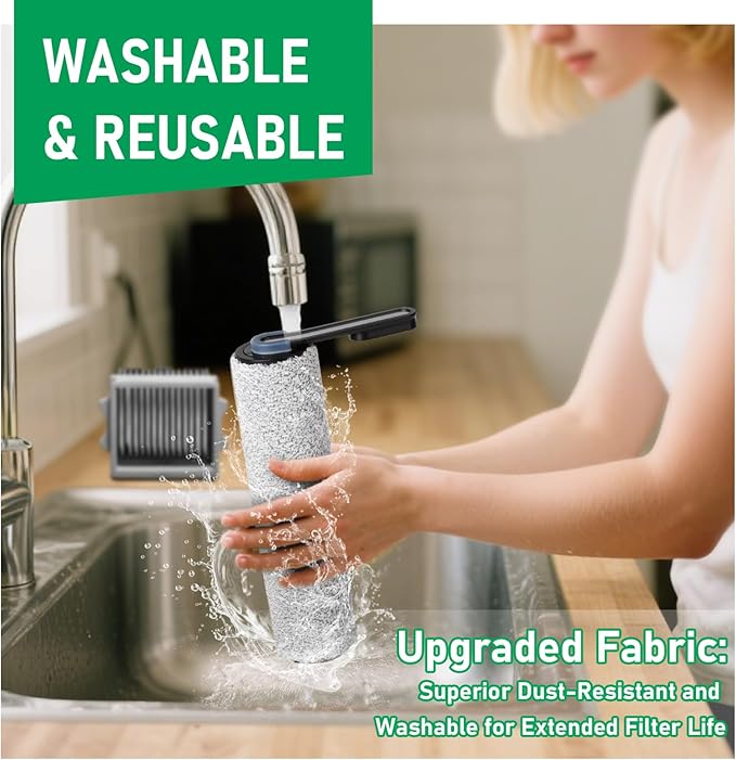 Only iFLOOR 5 Breeze Roller Brush Replacement and Vacuum Filter Kit Compatible with Tineco iFloor 5 Breeze Wet Dry Vacuum Replacement Parts,3 Roller Brushes,3 HEPA Filters,1 Cleaner Brush