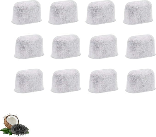 12 NISPIRA Replacement Activated Charcoal Water Filters for Cuisinart Coffee Machines, Compared to Cuisinart DCC-RWF