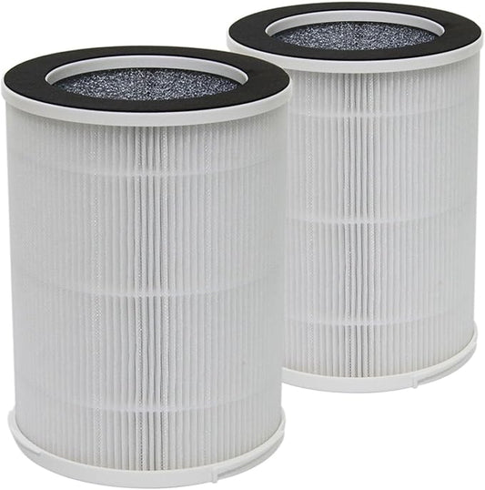 PUREBURG Replacement Filters Compatible with SilverOnyx KJ100F-Q01 KJ100F-Q02 (3-Speed,Portable with Strap) Air Purifier,2-Pack H13 HEPA 3-Stage Filtration Activated carbon