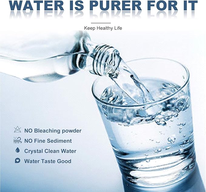 Membrane Solutions 1 Micron Sediment Water Filter Replacement Polypropylene Cartridge 20"x2.5" for Whole House Filter System - 6 Pack