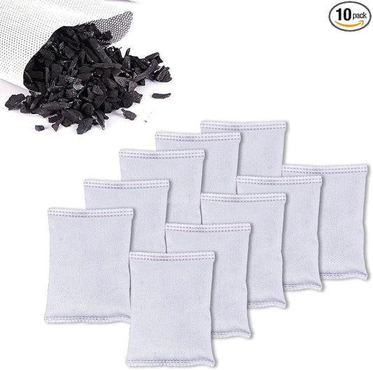 10 Pack Activated Charcoal Odor Absorbe Trash Can Deodorizer, Car Air Freshener, Shoe Deodorizer, Odor Eliminators For Storng Odor,50g/pack