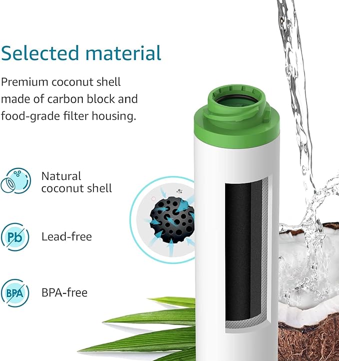 AQUA CREST FQK1K Under Sink Water Filter, 1350 Gallons, NSF/ANSI 42 372 Certified, Replacement for GE FQK1K, FQK2J, GXK185K and GX1S50R (Pack of 1)