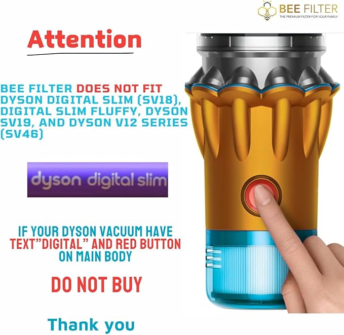 Dyson V15 Filter, 3-Pack Premium True HEPA Replacement Filters Compatible with Dyson V15 Detect, V15 Detect Absolute, V15 Submarine, V15 Detect Filter, V11 Animal Filter, V11 Filter, Part no 970013-02