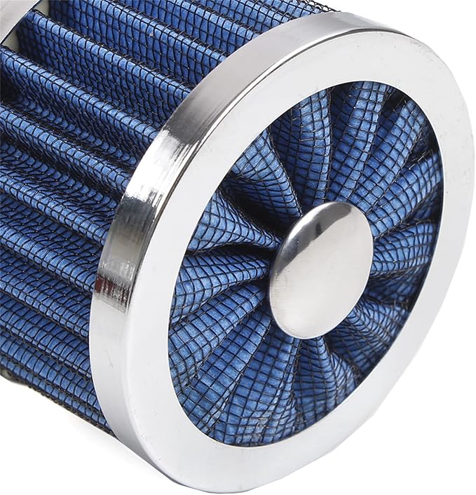 MUGE RACING 23mm Car Air Filter Universal Cold Air Intake Filter High Flow Vent Valve Cover Breather Filter (Blue)