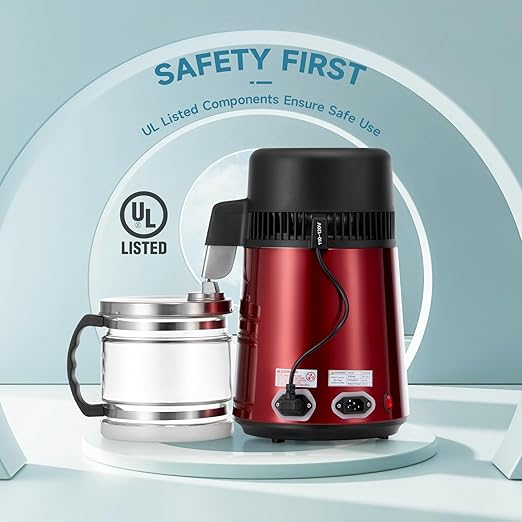 CO-Z Water Distiller, Stainless Steel Distilling Pure Water Machine for Home Countertop Table Desktop, 4L Distilled Water Making Machine, 4 Liter Water Purifier to Make Clean Water for Home