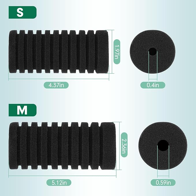 AQQA Replacement Aquarium Filter Sponge 4 Pack