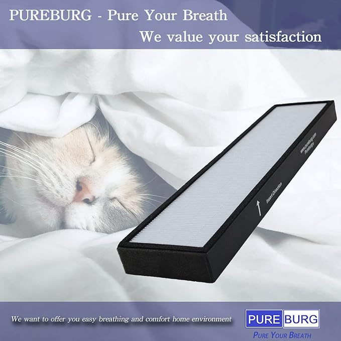 PUREBURG Replacement Filter Compatible with Hunter F1701HE/21 30613 Fits Hunter HT1701 HT1701BB F1701HE/PM 30100 30100B 30100W Air Purifiers,H13 HEPA 3-Stage Filtration, 1-Pack