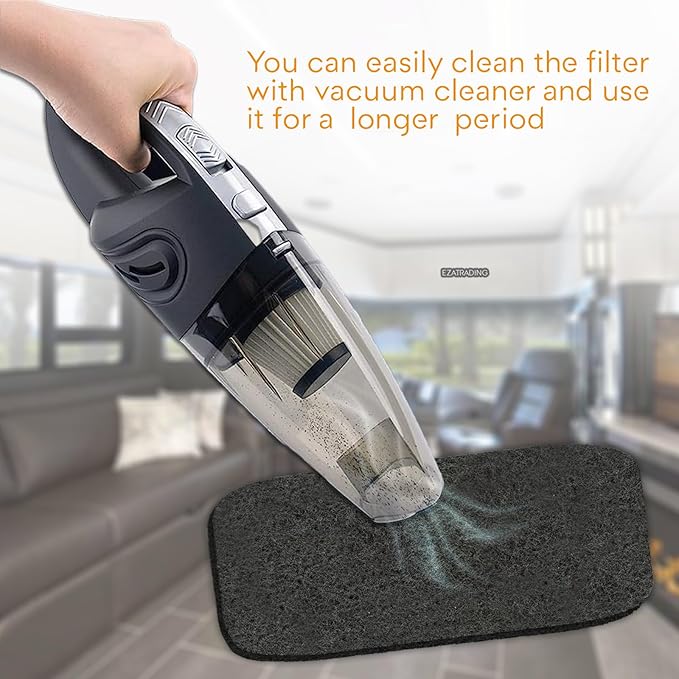 RV Premium Charcoal Activated Carbon Fiber Air Conditioner Filter - Air Duct AC Carbon Filter Replacement for RV AC Vent (4 Pack, 12.875” x 5.5”)