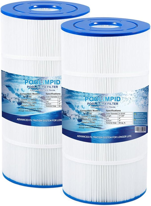 Pool Filter Compatible with Hayward CX900RE, C900, Pleatco PA90, Unicel C-8409, Filbur FC-1292-2 Pack