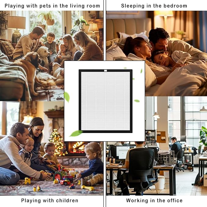 For XJ-3800 True HEPA Replacement Filter Compatible with Surround Air Intelli-Pro XJ-3800 Air Purifier, 2-in-1 H13 HEPA & Carbon Filter for Home Air Cleaner (1 Pack)