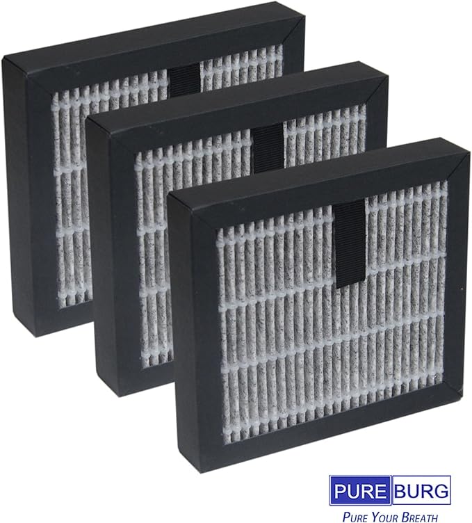 PUREBURG GP5212 Replacement Filter Compatible with Philips GoPure GP5212 Car Air Purifier, HEPA Activated Carbon 2-in-1,3-Pack