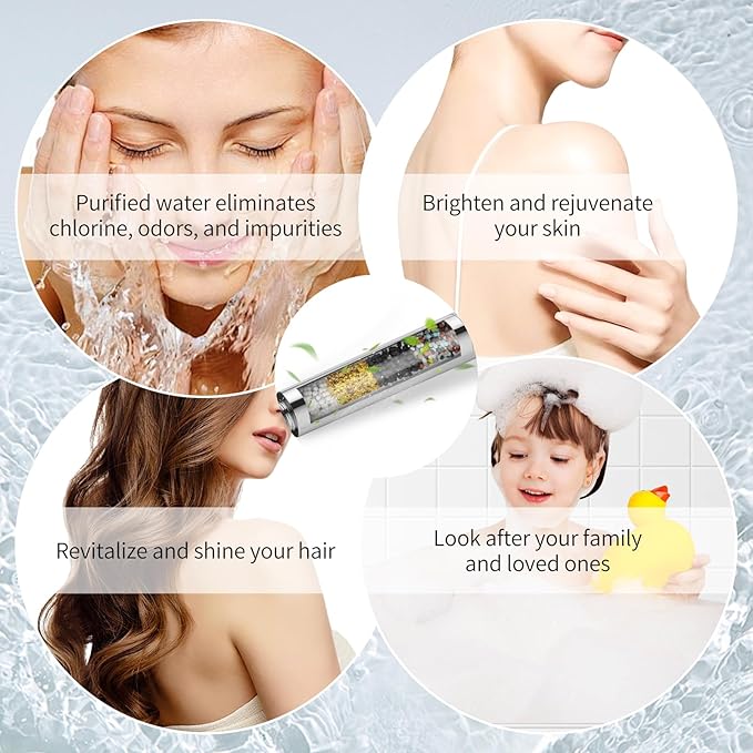 Filtered Shower Head with Handheld, 9 Spray Mode High Pressure Shower Head with 4 Filters, Hard Water Filter Showerhead - Remove Chlorine, Chrome