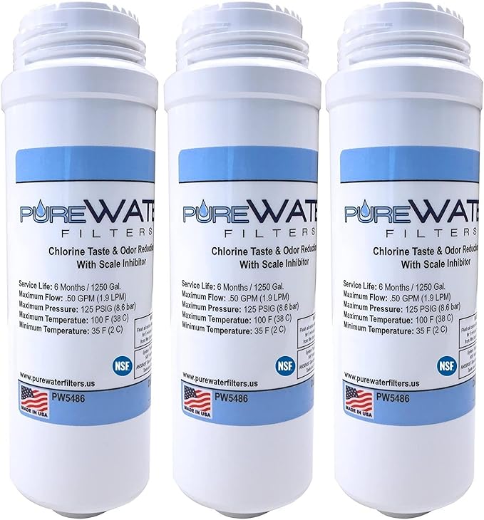 PureWater Replacement Water Filter Cartridge for Keurig P versions B150, K150 B155, K155 & all K2500 K3000 B3000SE K3500 K4000 (Pack of 3)