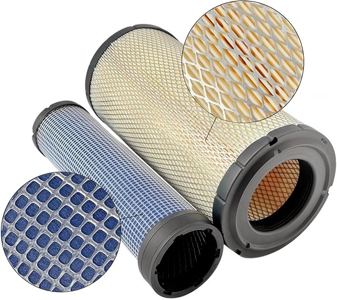 Engine Air Filter Compatiblw with Donaldson P828889 P829333 John Deere AT171853 AT171854 Caterpillar Cat Backhoe 110-6326 110-6331 Wix 46569 Case 222422A1 Baldwin RS3545 Engine Air Filtration