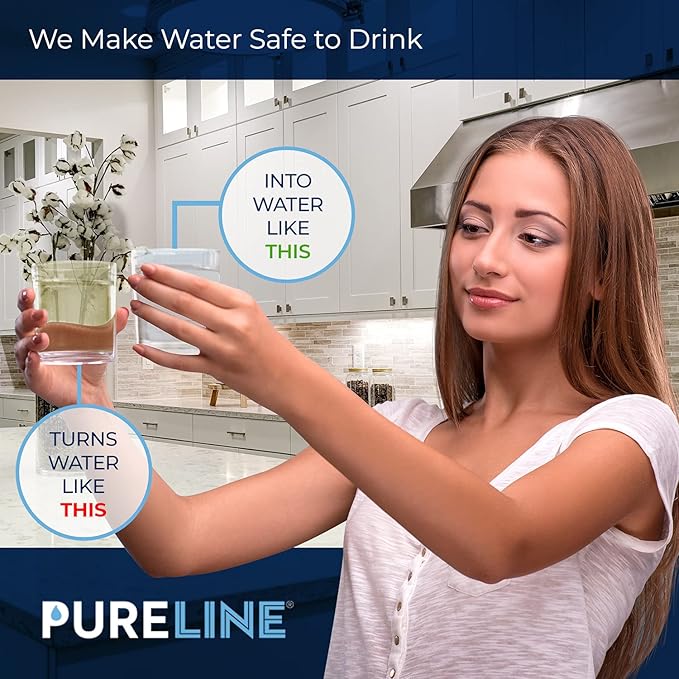 Pureline Replacement for Brita® Filter, Pitchers and Dispensers, Classic 35557, OB03, Mavea® 107007, Replacement for Brita® Pitchers Grand, Lake, Capri, Wave and More (6 Pack)
